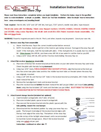 Everett Snow Flap Installation